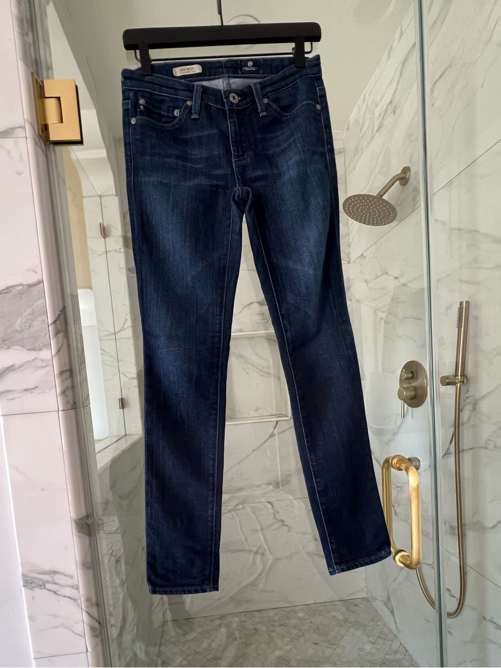 AG Adriano Goldschmied Women's Skinny Jeans in Dark Blue